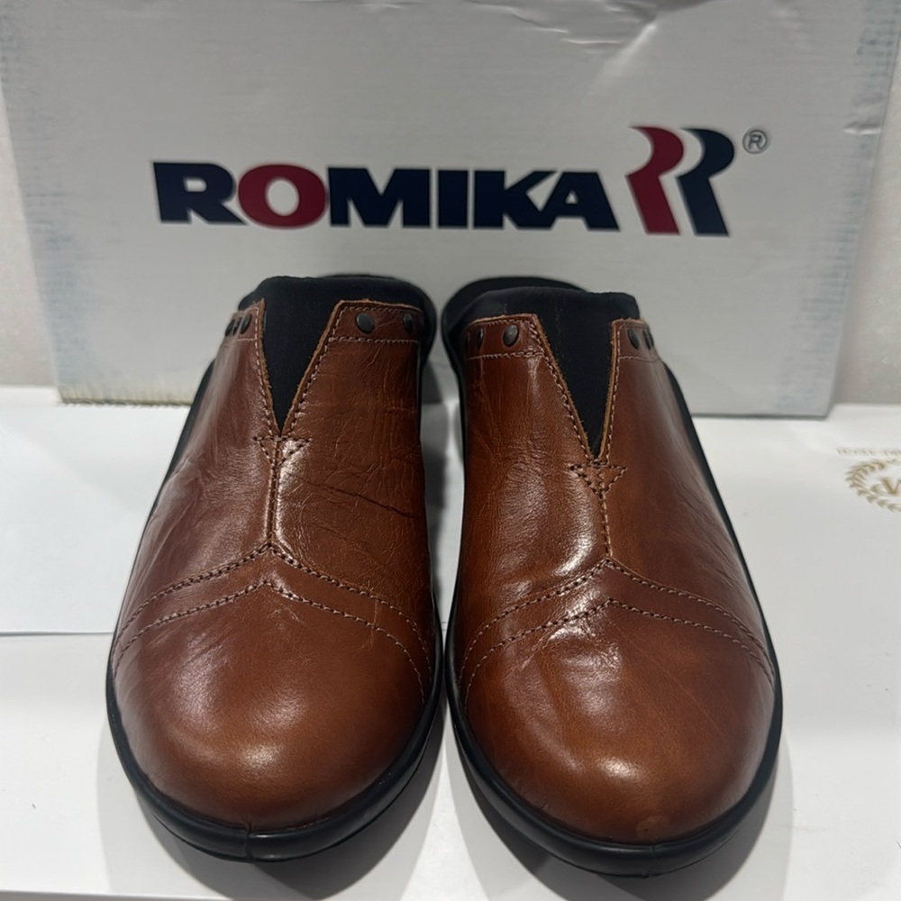 NEW Romika Mokassetta 271 Leather Mules Clogs Shoes Women’s Size EU 37